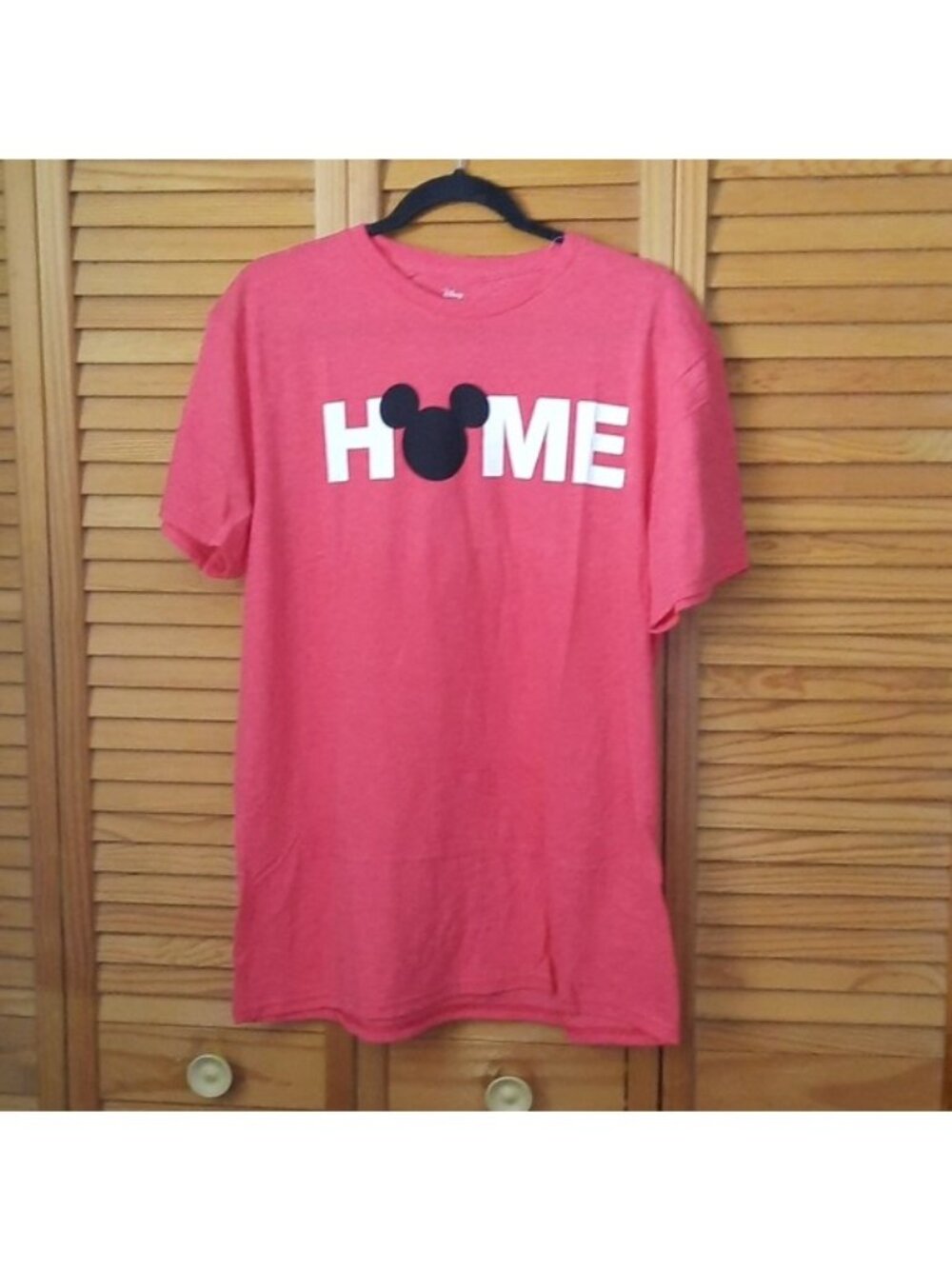 Disney Mickey Mouse  Heathered  Red Crew Neck Short Sleeve  Tshirt Size Medium